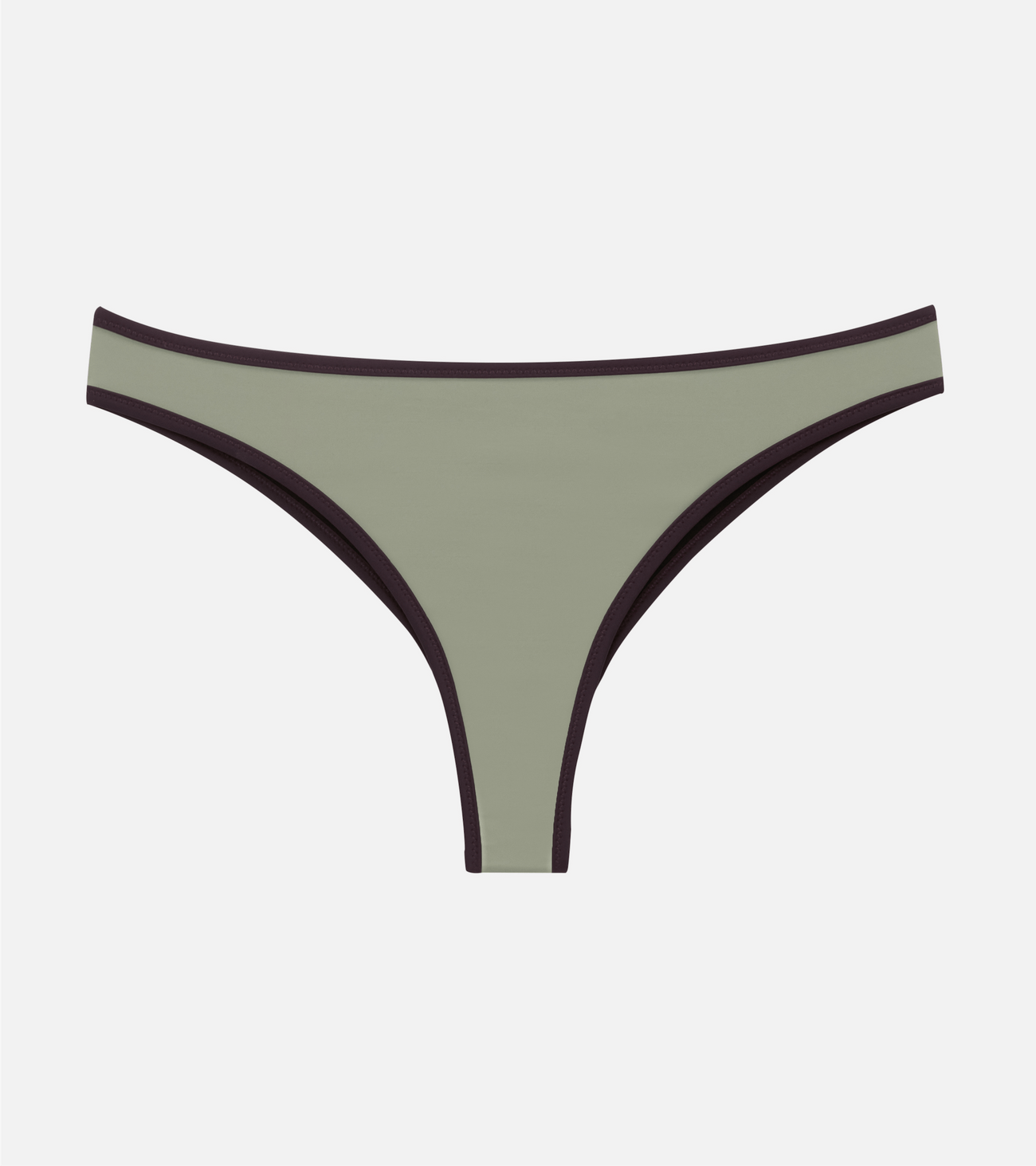 Perioden-Bademode - Brazilian - Unterteil - Olivgrün